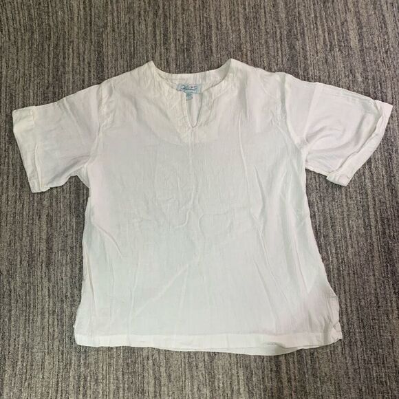 Lot of 3 Haband Womens Large Cotton‎ Pullover Tops Red White Green Short Sleeves - Picture 3 of 10